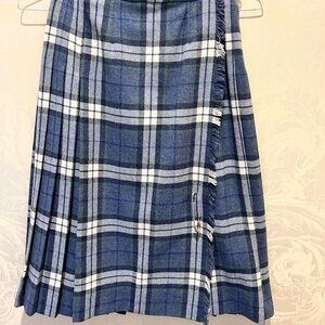 Scottish wool pleated kilt